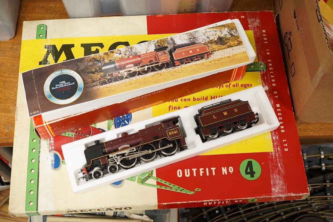 Hornby Railways and Meccano, etc. items including; an 00 gauge kitbuilt BR 0-6-0T locomotive, 1500, a Hornby Railways Patriot Class locomotive, 5541, fifteen Matchbox Series vehicles, including original and reissue examp